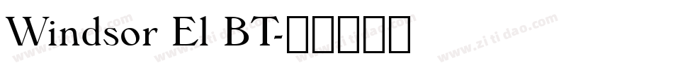 Windsor El BT字体转换
